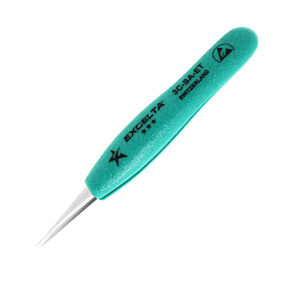 Excelta Reverse Action Tweezers – Oblique Tip, Anti-Magnetic Stainless Steel, Precision 31-SA-C - View #10
