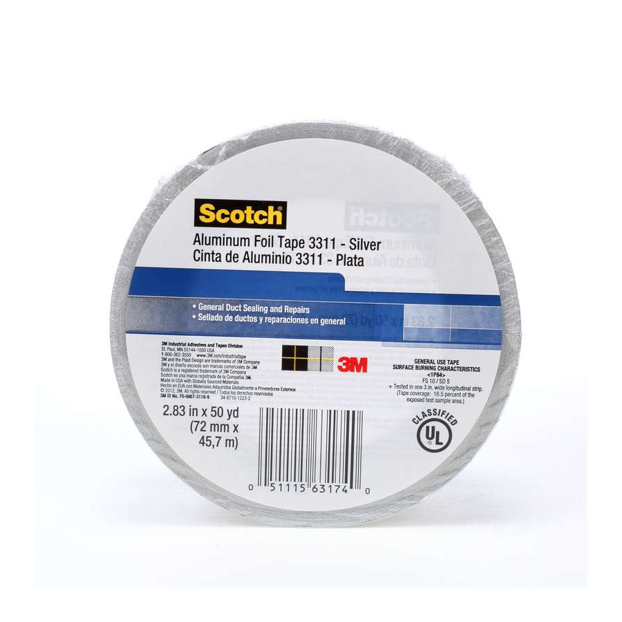126アコースティックハーモニー銀コートNR1RCAケーブル約3m×1セット TestEquity: 3M 7010313061 Scotch Foil Tape 3311, Silver, 2.83