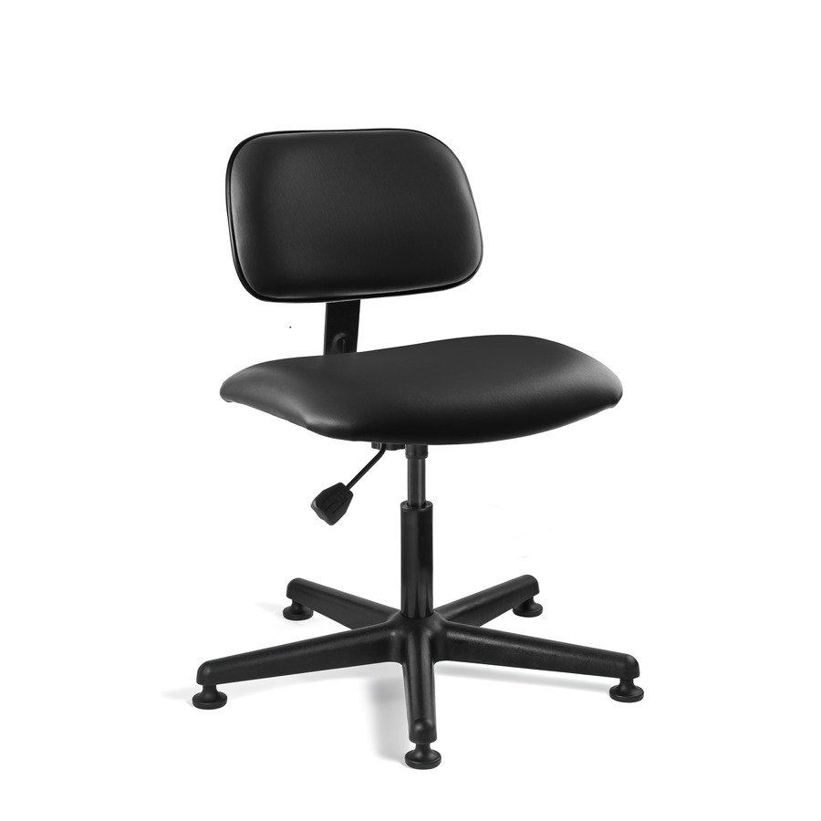 Bevco 4000-V Vinyl Chair, Non-Tilt, Black Nylon Base, Mushroom Glides, Adj., 16.5"-21.5"