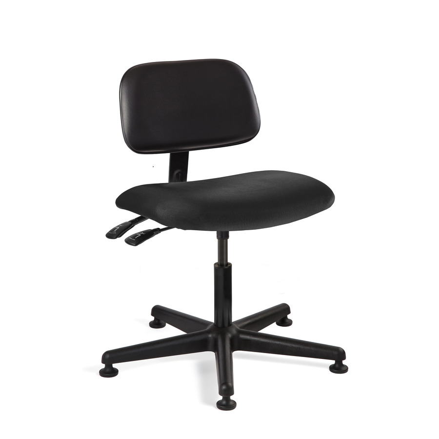 Bevco 4001-V Vinyl Chair, Articulating Seat/Back Tilt, Black Nylon Base, Mushroom Glides, Adj., 16.5"-21.5"