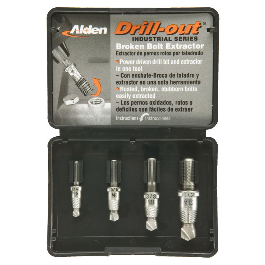 Alden 4017P 4pc Drillout® Broken Bolt Extractor Kit JensenTools