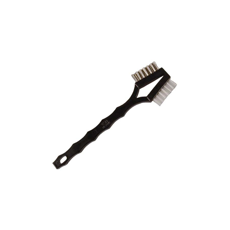 Gordon Brush 221SSN Scratch Brush, Toothbrush, Double Head, Stainless Steel/Nylon/Plastic, 7/16"