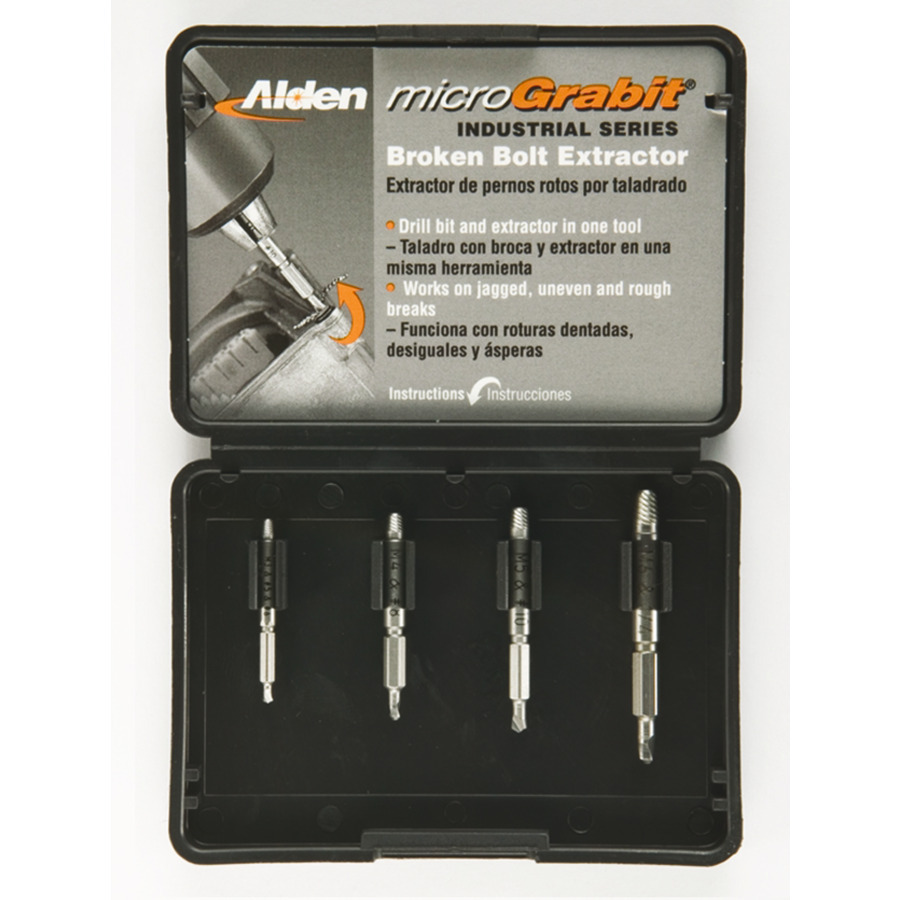 TestEquity: Alden 4507P 4pc Micrograbit Broken Bolt Extractor Kit