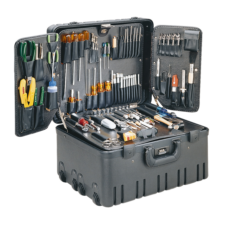 Jensen Tools JTK-3605 Master Field Service Toolkit w/ 10" Deep Wheeled Roto Rugged Case- 3600 Series