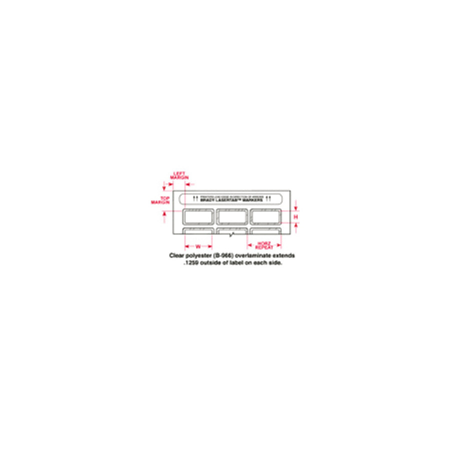 Brady LAT-24-747-1 "LAT24-747-1 LASERTAB LABEL PKG/1,000 BRADY"