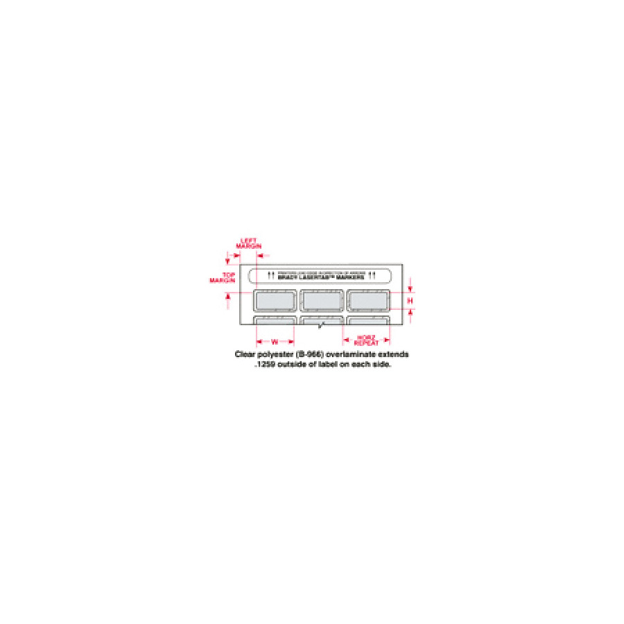 Brady LAT-24-773-1 PermaShield™ Laser Printable Labels, 1.75" x 1" 1000/Pkg.