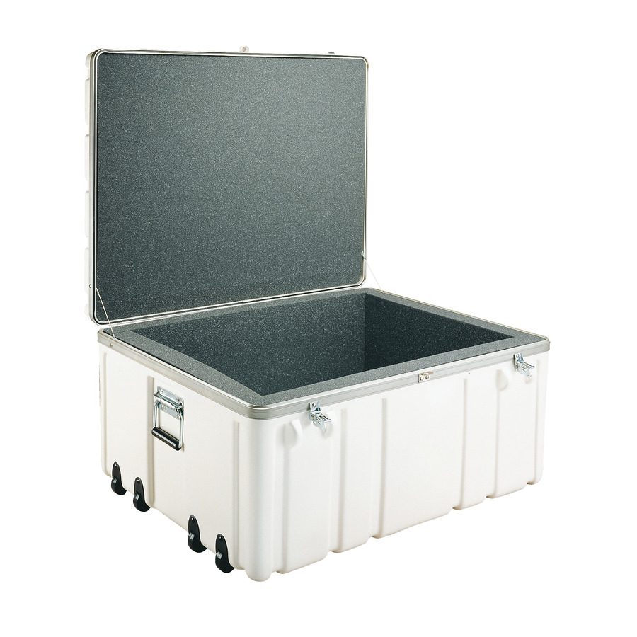 Jensen Tools SW2222-10LF Heavy Duty Polyethylene Shipping Cases with Built-In Wheels, Foam Lined, 22 x 22 x 10", 21 lbs.