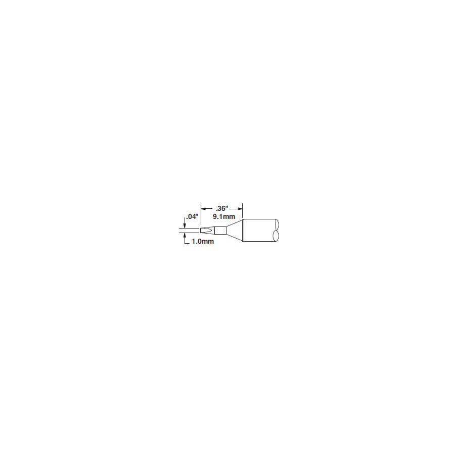 Metcal STTC-025 .040" Chisel Solder Tip