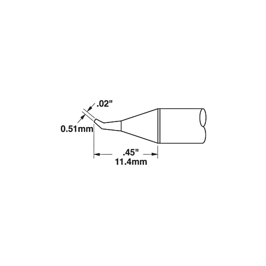 Metcal SSC-726A .020" Conical Sharp Bent Solder Tip Cartridge