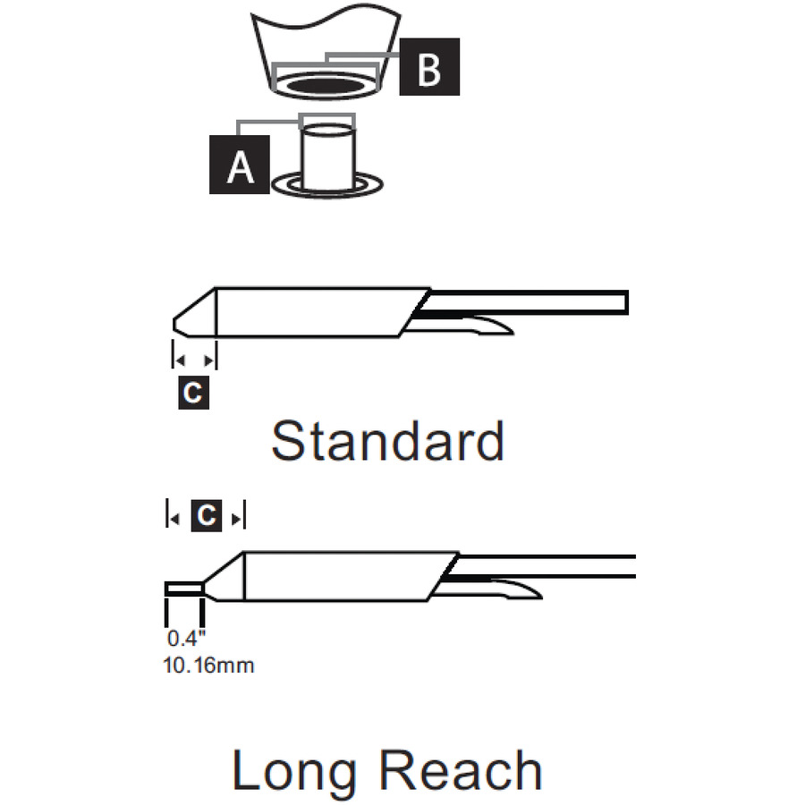 Metcal STDC-704L Tip Cartridge, (ID=.004")