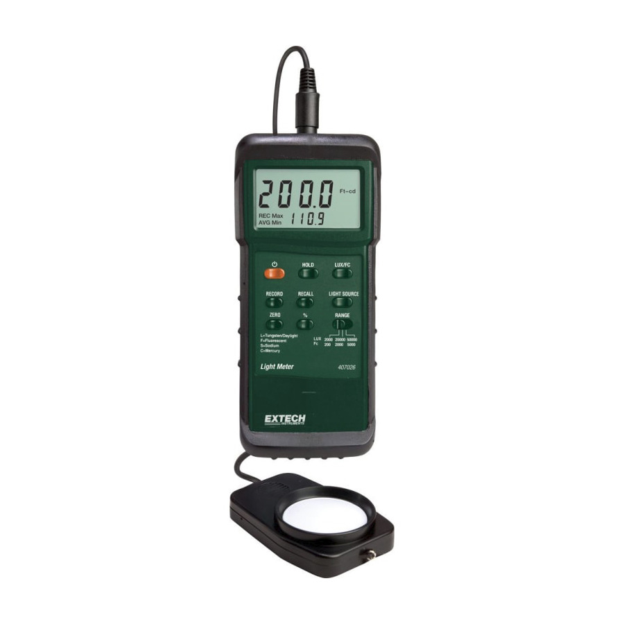 Extech 407026 Heavy Duty Light Meter with PC Interface