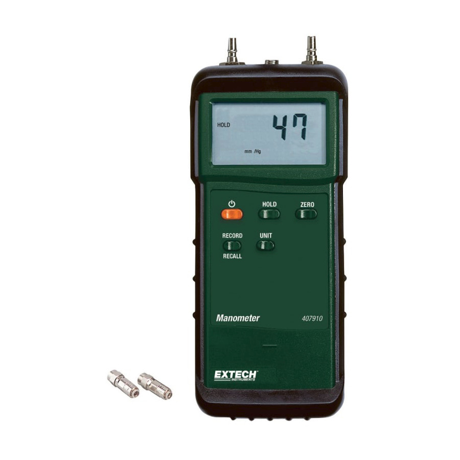 Extech 407910-NIST Heavy Duty Differential Pressure Manometer, 29psi with NIST