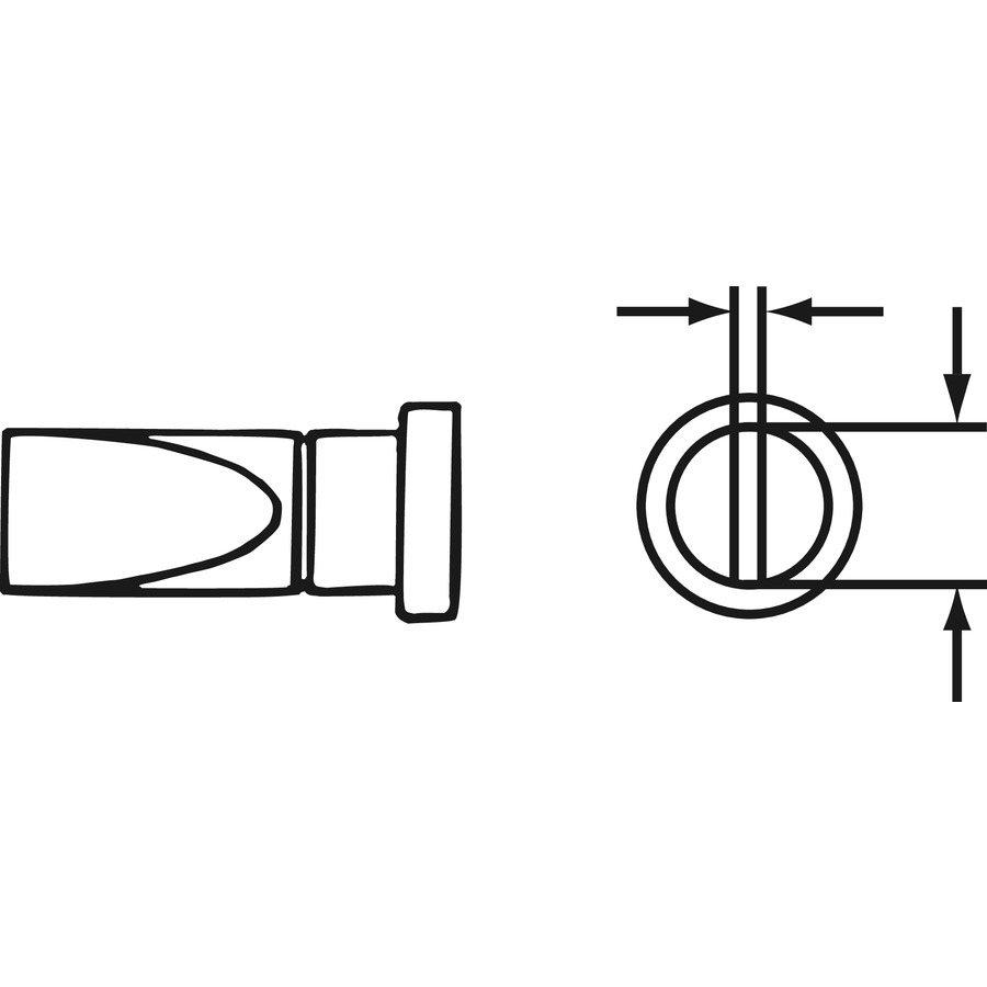 Weller T0054440999 .180" Chisel Solder Tip, .031"
