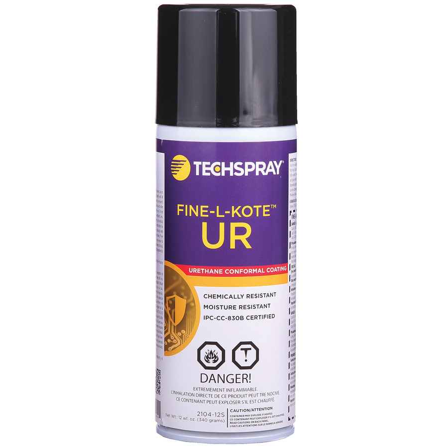 Techspray 2104-12S Fine-L-Kote UR Urethane Conformal Coating, 12 oz. Aerosol