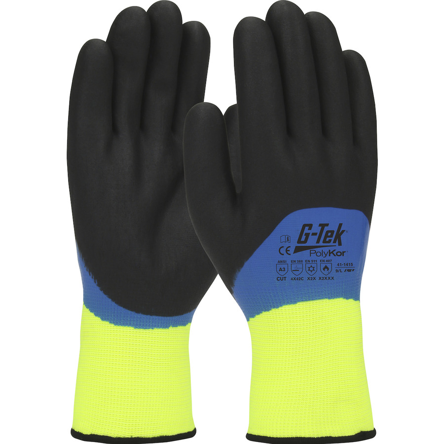 TestEquity: G-Tek 41-1415/XL Gloves, Nitrile, Double-Dipped, Foam