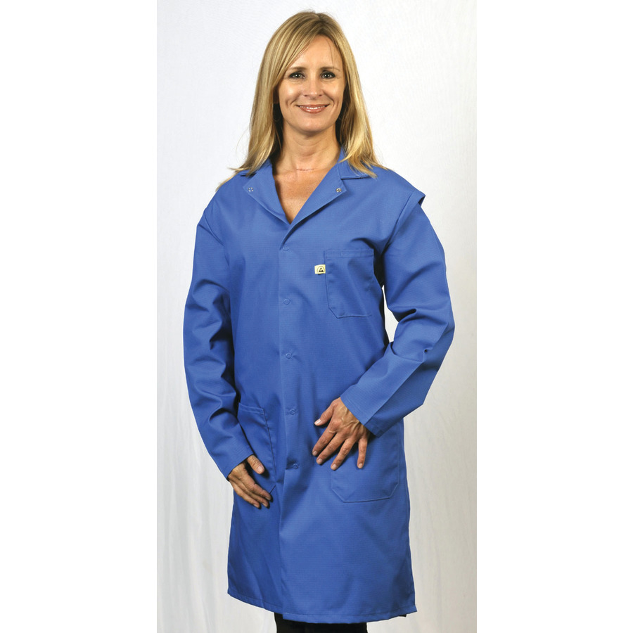 Tech Wear 371ACS Unisex Lab Coat, Royal Blue, Large