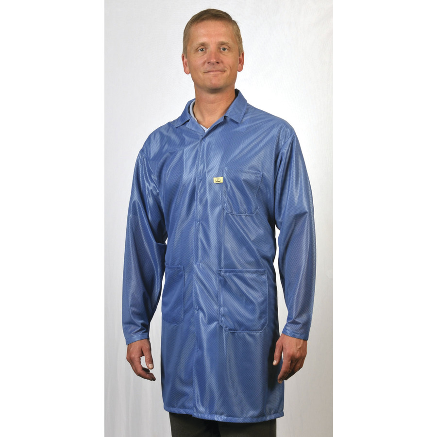 Tech Wear LOC-23-XL ESD-Safe Coat, Blue, X-Large