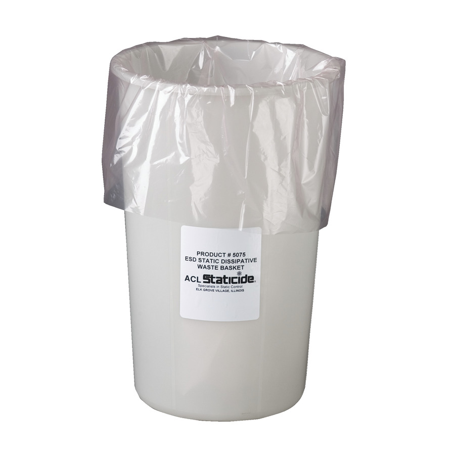 ACL Staticide 5075 Static Dissipative Waste Basket, 11 Gallon