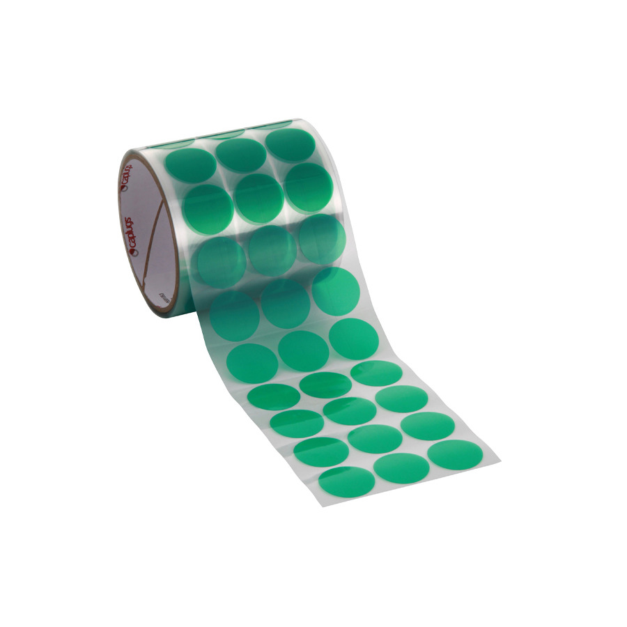 Techni-Pro 412-977 Poly Dots, 1/2", 3" Core, 3.5 mil, Green