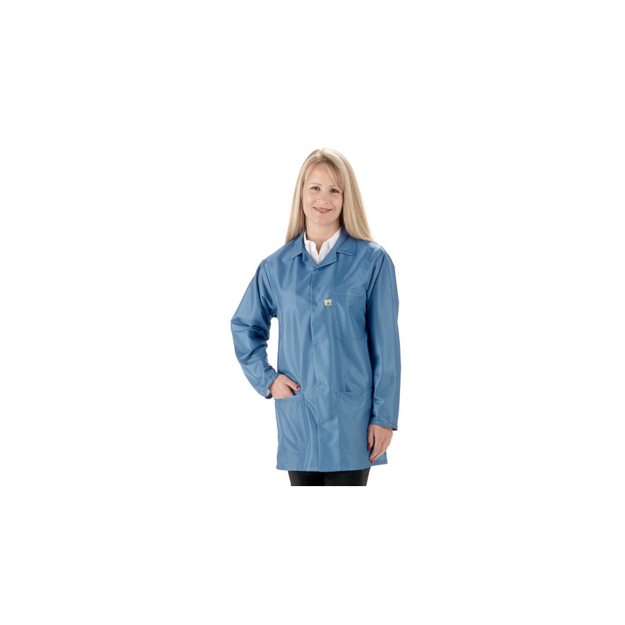 Tech Wear LEQ-43-2XL Econo$hield™ ESD-Safe 3/4 Length Shielding Coat, Blue, 2X-Large