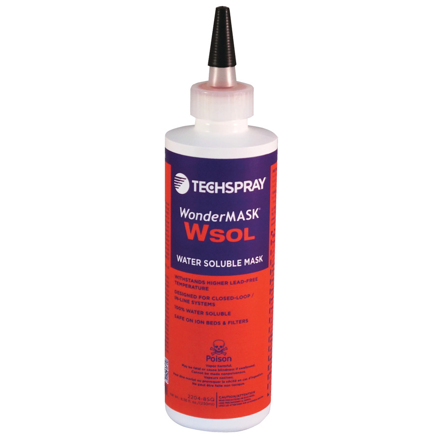 Techspray 2204-8SQ WonderMASK WSOL Solder Mask, Water Soluble, 8 oz.