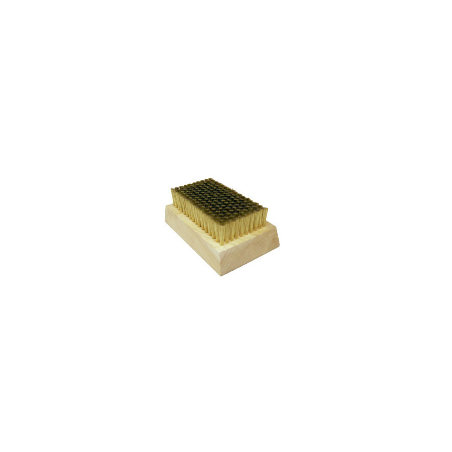 Gordon Brush G1308B Scrub Brush, Brass/Wood, 4-1/4" x 2-1/2" Block