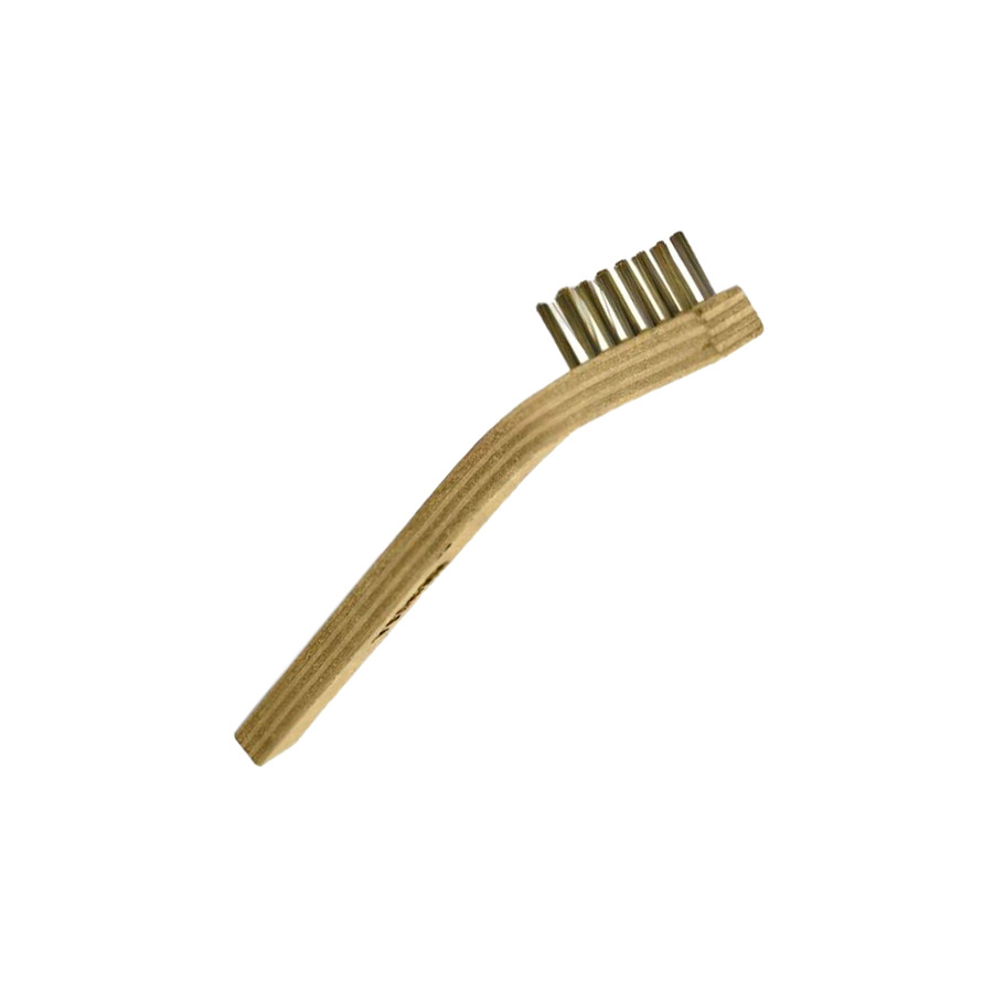 Gordon Brush 30B Scratch Brush, Toothbrush, Brass/Wood, 7/16", 30 Series