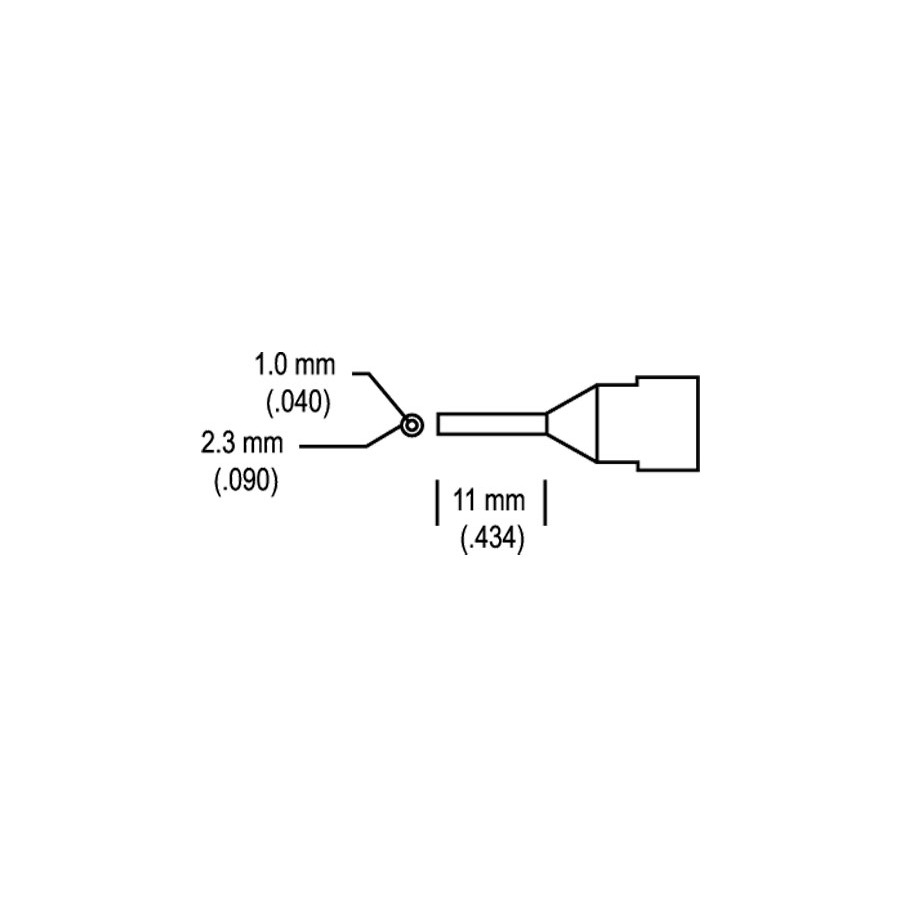 Hakko A1394 1.0mm Extra Long Desoldering Nozzle