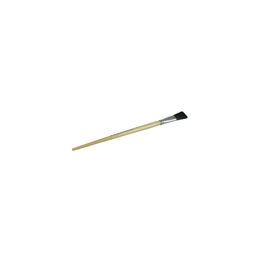 Gordon Brush 0987-00075 Artist Brush, Chisel, Flat, Anti-Static, Hog Bristle/Wood, Sz: 3/4", Trim: 1-1/2", OAL 12-1/2", 987 Series