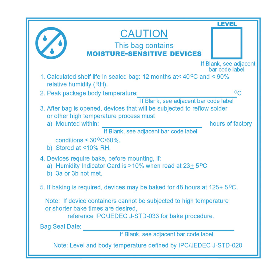 SCS 113LABEL Dry Packaging Labels, 4" x 4" 100/Roll