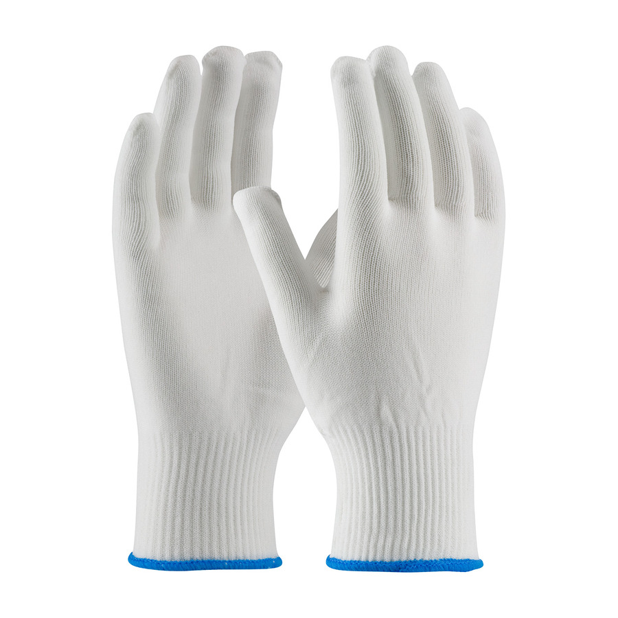 CleanTeam 40-730/S Gloves, White, S, 100% Nylon Liner w/o Coating, Full Finger, Lgt Wgt, 12/Pr