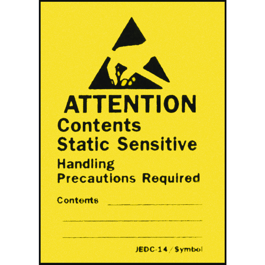 Techni-Pro 758ST6712 1-3/4" x 2-1/2" Awareness Labels Write-On (JEDC-14), 500/Roll