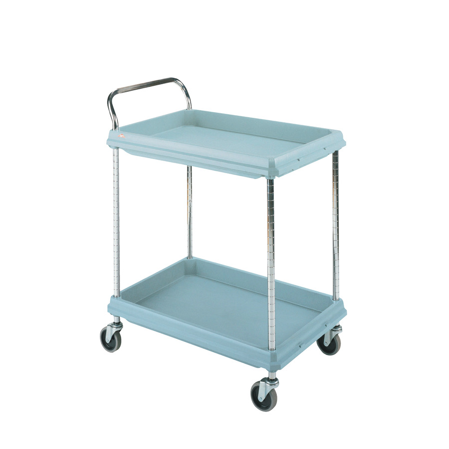 Metro BC2030-2DMB Polymer Utility Carts with Microban® (2-Shelf Deep Ledge, 21-1/2" x32-3/4" x 41")