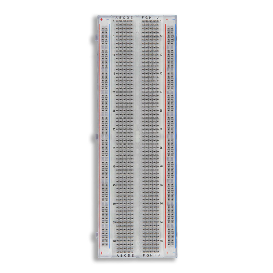 Cal Test Electronics GS-830T Solderless Breadboard, 830 Tie Points, Transparent, Rohs