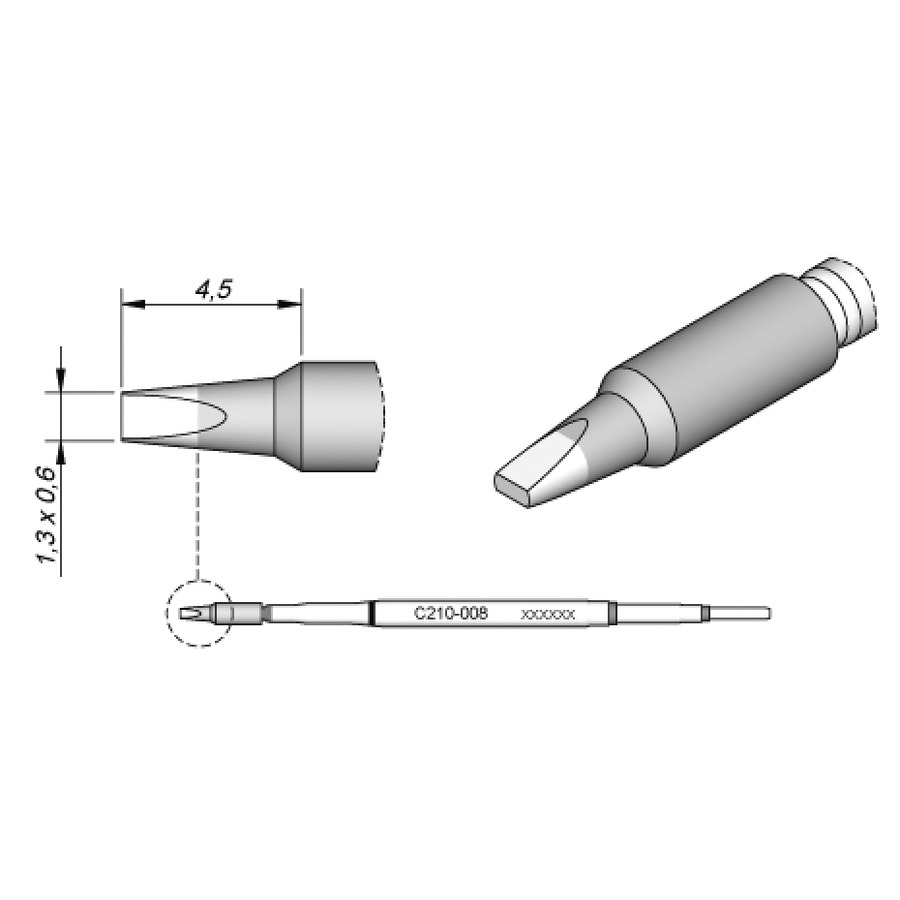 JBC Tools C210008 Soldering Cartridge 2210-008 For 2210 Handpiece