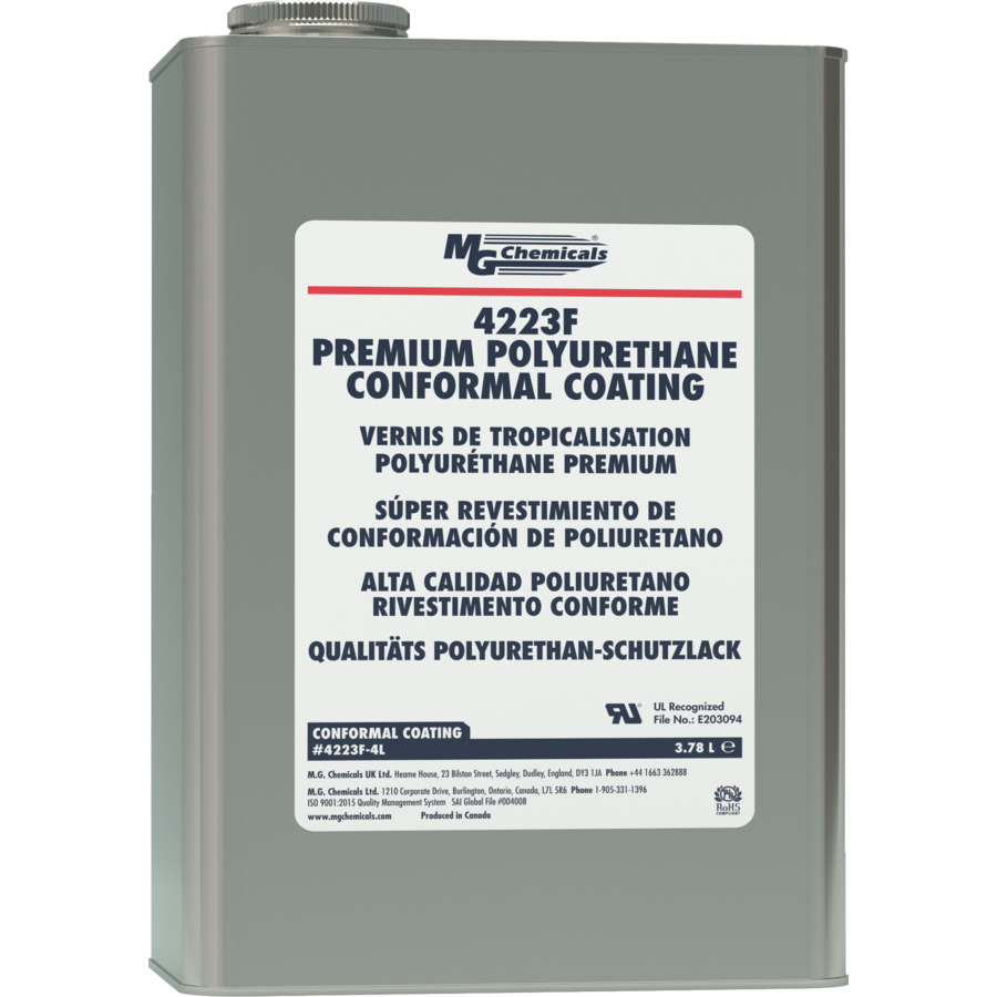 MG Chemicals 4223F-4L Premium Polyurethane Conformal Coating, UL 746E, IPC-830, 1 gal