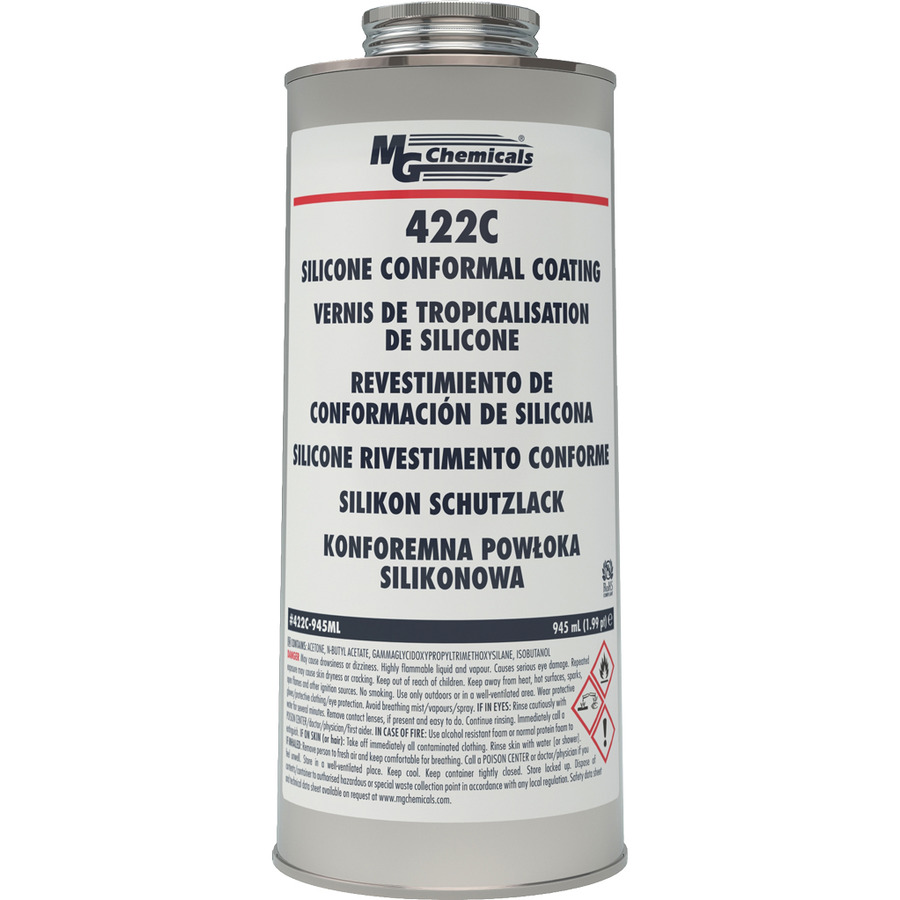 MG Chemicals 422C-945ML Silicone Conformal Coating, Can, 945ml, 1.99 pt.