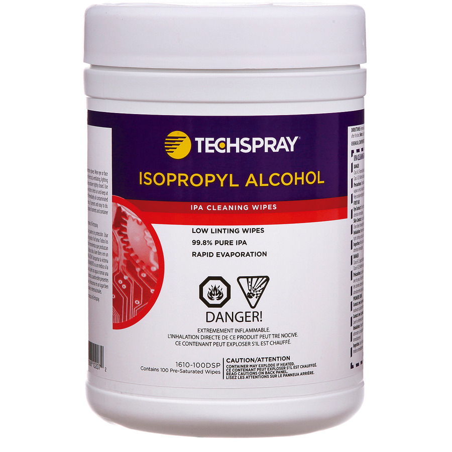 TestEquity: Techspray 1610-100DSP Isopropyl Alcohol (IPA) Wipes
