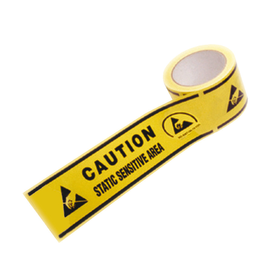 Techni-Pro 758ST0161 Floor Tape, Caution Printed, 3"x18 Yds, 3" Core, 4 mil, Yel/Blk Vinyl