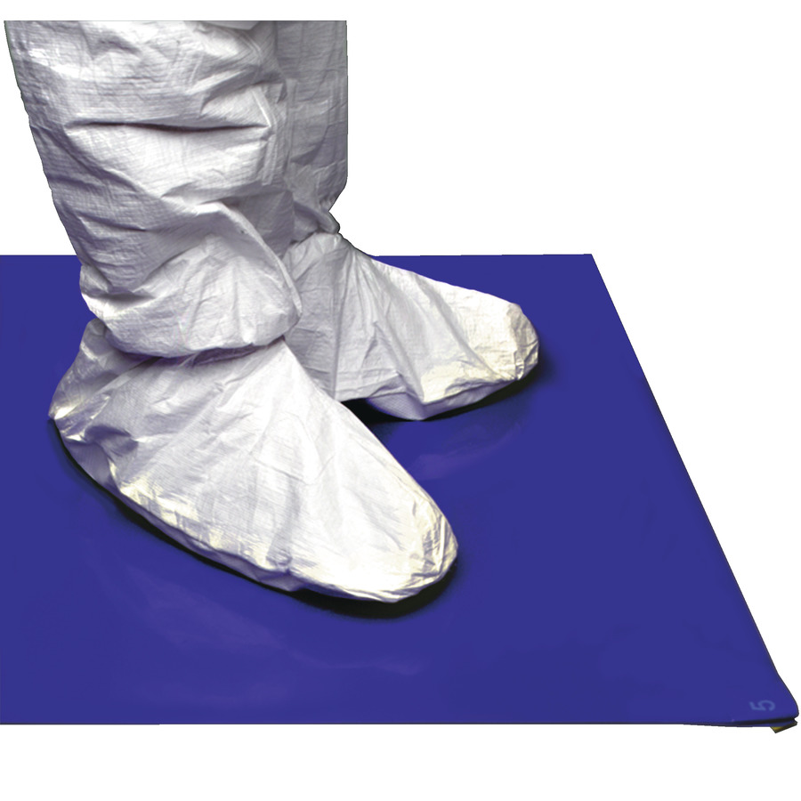 Connecticut Cleanroom P103B Adhesive Entrance Mat, 36" x 36" (30 Sheets/Mat), Blue - 4/Mats per Case