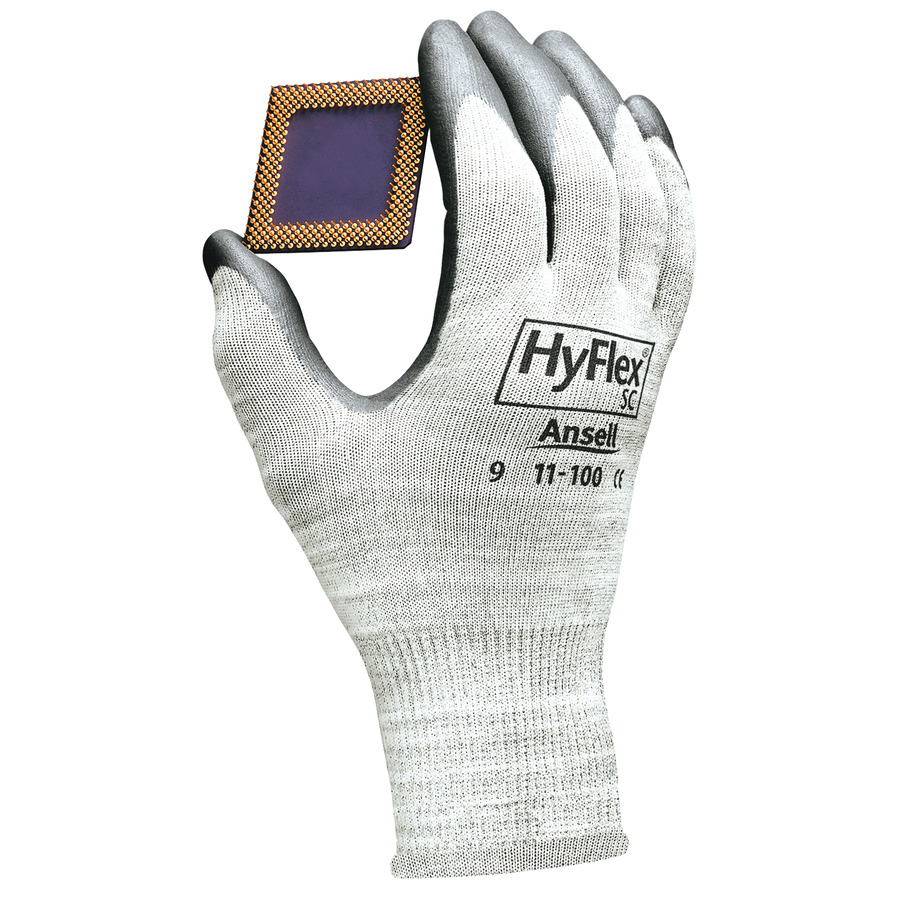 Ansell 11-100 Gloves, HyFlex Static Control Assembly, X-Large, 12 Pairs/Pkg