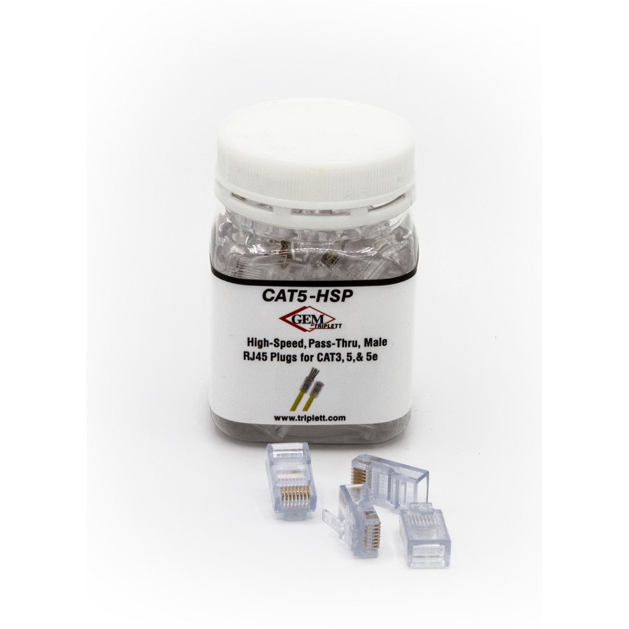 Triplett CAT5HSP High Speed, PassThru, Modular CAT5 Connector, Male