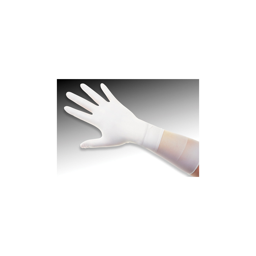 QRP Q095 Nitrile Gloves, Class 100 (ISO 5), Qualatrile XC, 9", White, Small, 100/Bag