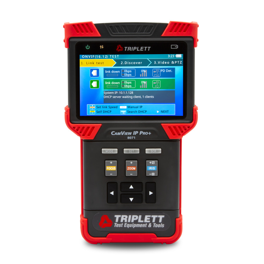 Triplett 8071 CamView IP Pro+, 4" Ruggedized IP Security camera tester