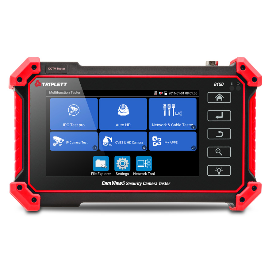 Triplett 8150 CamView5 CCTV Camera Tester, 5" Touchscreen, wifi, HDMI output