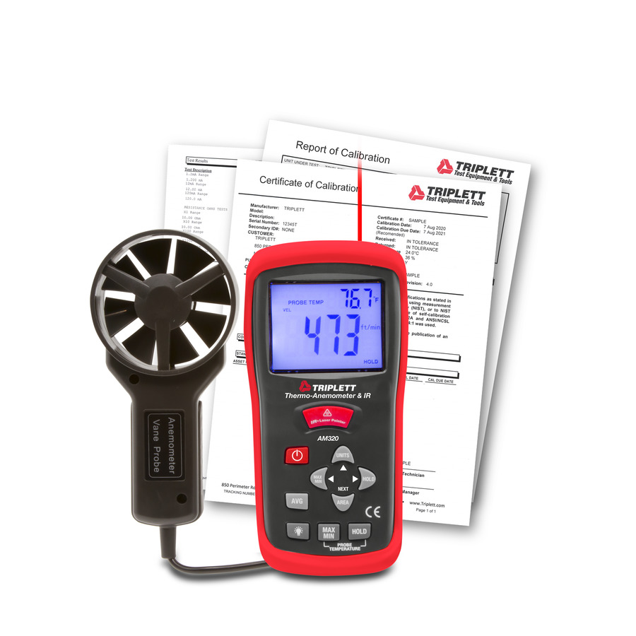 Triplett AM320-NIST Thermo-Anemometer + IR