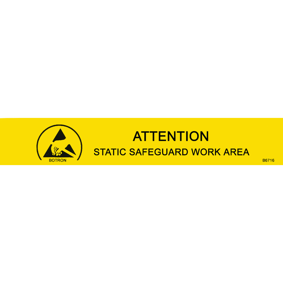 Botron B6716 Awareness Bench Sign, 1" x 6", 10/Pkg.