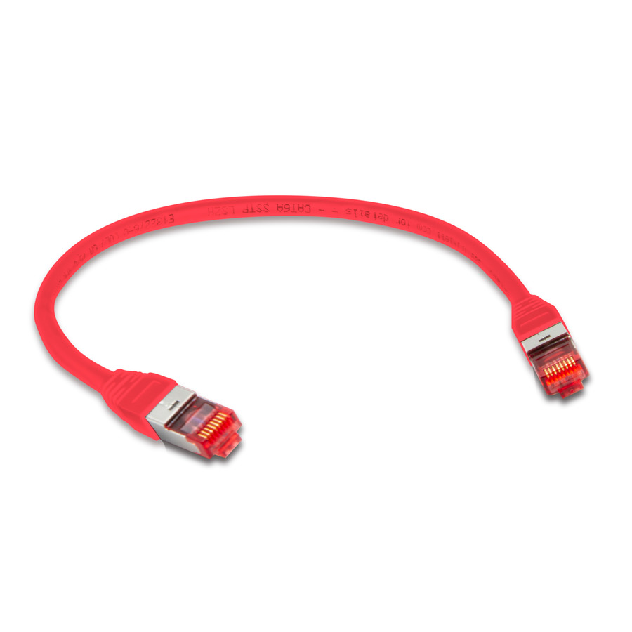 Triplett CAT6A-1RD CAT 6A 10GBPS Professional Grade, SSTP 26AWG Patch Cable 1' Red