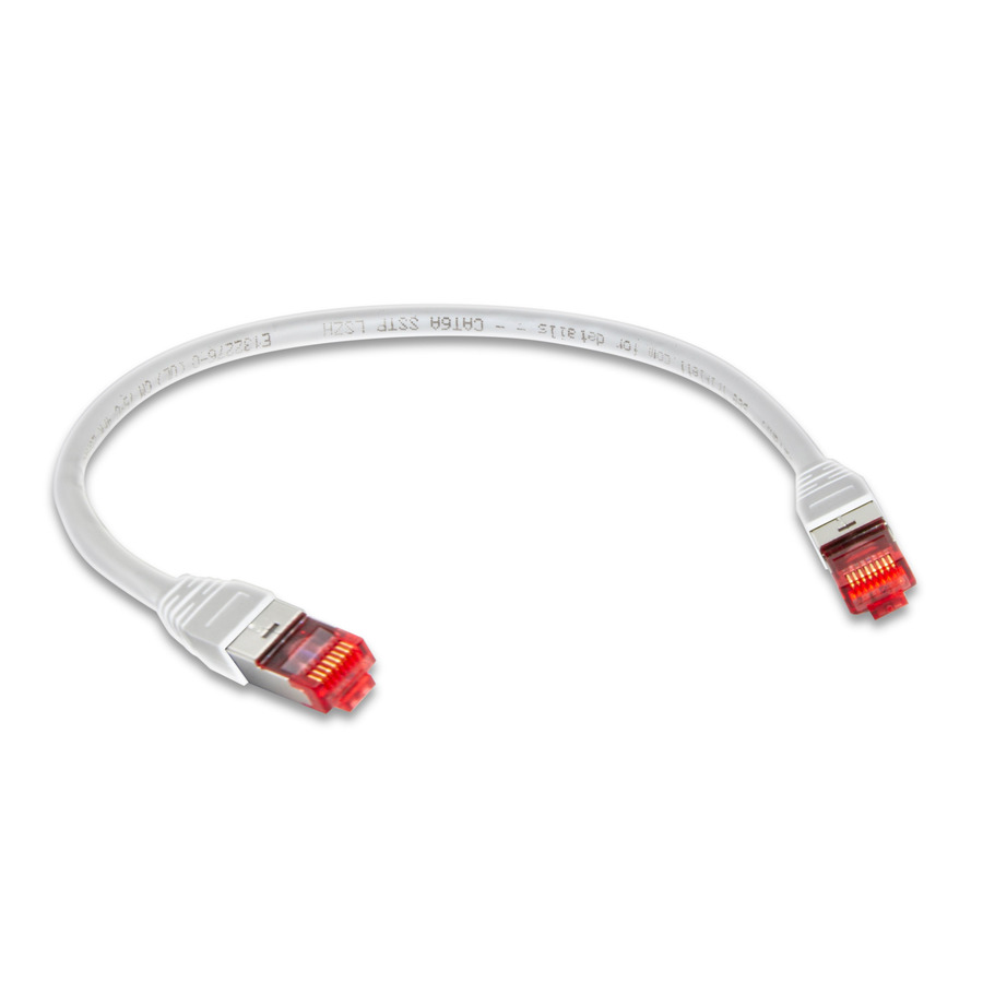 Triplett CAT6A-1WH CAT 6A 10GBPS Professional Grade, SSTP 26AWG Patch Cable 1' White