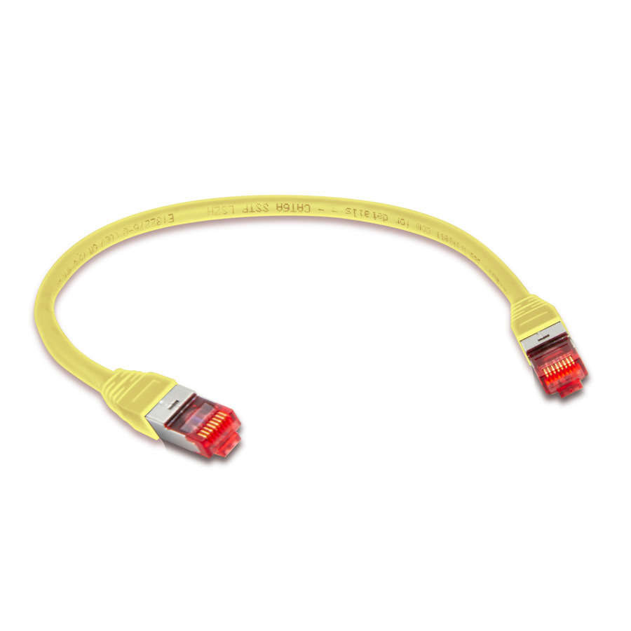 Triplett CAT6A-1YL CAT 6A 10GBPS Professional Grade, SSTP 26AWG Patch Cable 1' Yellow